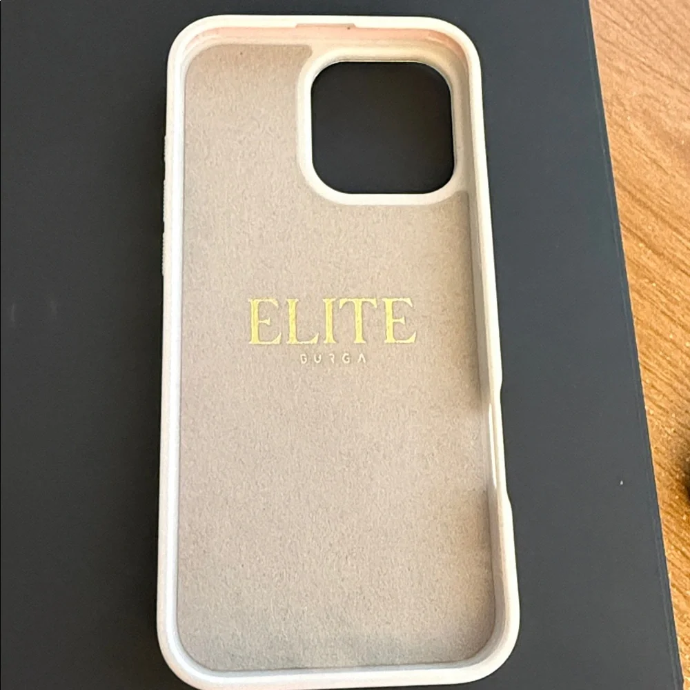 Beautiful Sweetheart Burga phone case cream blue floral. Fits Apple 16 pro Max.